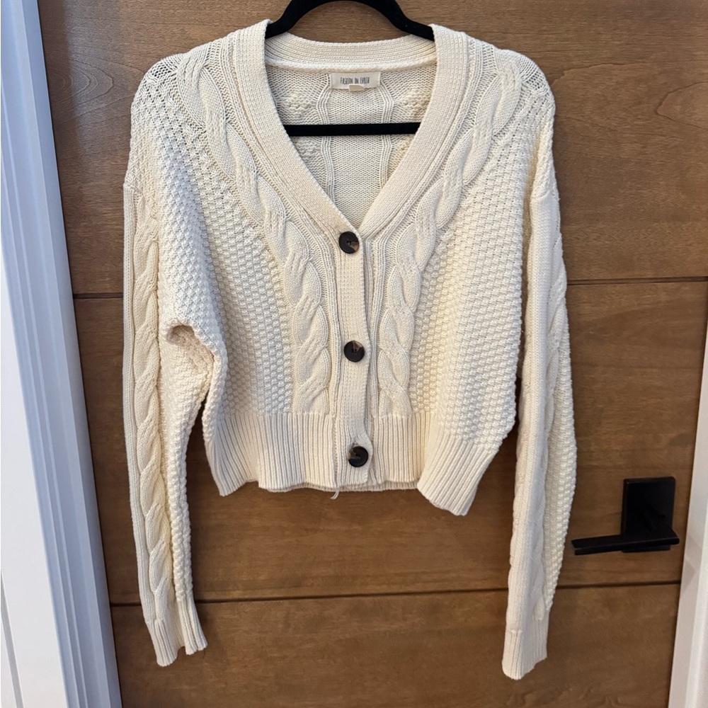 Cozy Cream Cable Knit Sweater